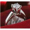 Image 1 : 40) 10K WHITE GOLD DIAMOND SOLITAIRE RING,