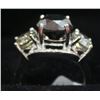Image 3 : 35) 14K WHITE GOLD BLACK DIAMOND RING,