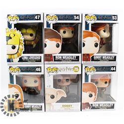 LOT OF 6 ASSORTED FUNKO POP VINYL FIGURES.