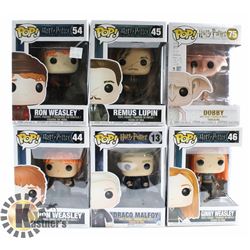 LOT OF 6 ASSORTED FUNKO POP VINYL FIGURES.