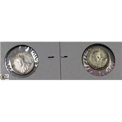 1913 & 1914 CANADIAN 5 CENT PIECES.