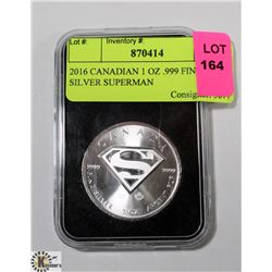 2016 CANADIAN 1 OZ .999 FINE SILVER SUPERMAN