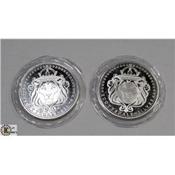 LOT OF TWO 1 TROY OUNCE SCOTTSDALE MINT .999 FINE