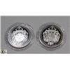 Image 1 : LOT OF TWO 1 TROY OUNCE SCOTTSDALE MINT .999 FINE