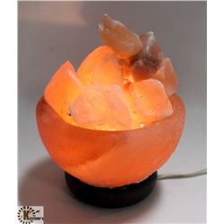 NATURAL HIMALAYAN SALT STONE BOWL LAMP