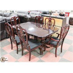 SOLID ROSEWOOD DOUBLE PEDESTAL DINING