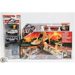 JURASSIC WORLD COLLECTIBLES INCL ISLAND ESCAPE