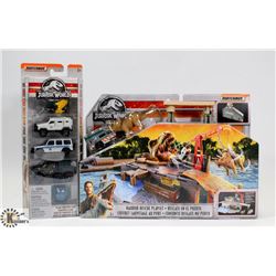 JURASSIC WORLD COLLECTIBLES INCL ISLAND ESCAPE