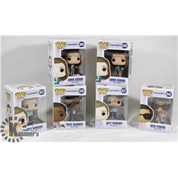 LOT OF 6 ASSORTED FUNKO POP VINYL FIGURES.