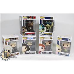 LOT OF 6 ASSORTED FUNKO POP VINYL FIGURES.