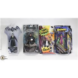 LOT OF 4 ASSORTED DC FIGURES.