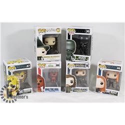 LOT OF 6 ASSORTED FUNKO POP VINYL FIGURES.