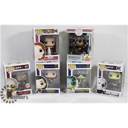 LOT OF 6 ASSORTED FUNKO POP VINYL FIGURES.