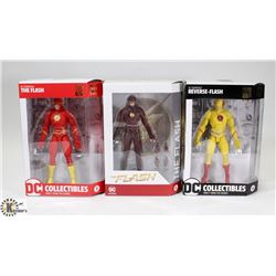 LOT OF THREE FLASH FIGURES.