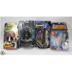 LOT OF 4 ASSORTED DC FIGURES.