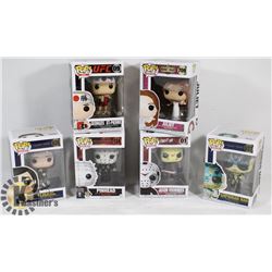 LOT OF 6 ASSORTED FUNKO POP VINYL FIGURES.