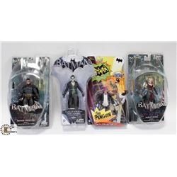 LOT OF 4 ASSORTED DC FIGURES.