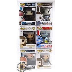 LOT OF 6 ASSORTED FUNKO POP VINYL FIGURES.