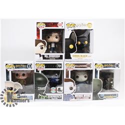 LOT OF 6 ASSORTED FUNKO POP VINYL FIGURES.