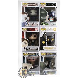 LOT OF 6 ASSORTED FUNKO POP VINYL FIGURES.