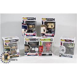 LOT OF 6 ASSORTED FUNKO POP VINYL FIGURES.