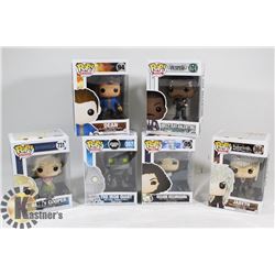 LOT OF 6 ASSORTED FUNKO POP VINYL FIGURES.