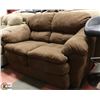 Image 1 : BROWN FABRIC 65" LOVE SEAT
