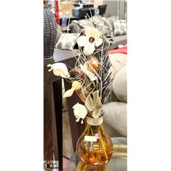 GOLDEN BROWN COLOUR GLASS VASE