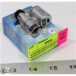 60 POWER JEWELLERS MAGNIFIER WITH LED AND UV LIGHT