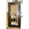 Image 1 : XL DARK WOOD FRAMED MIRROR - HEAVY