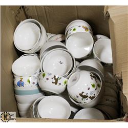 BOX OF ASSORTED BOWLS
