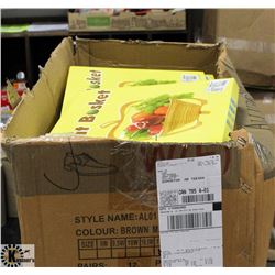 CASE OF WOOD FOLDING FRUIT BASKETS