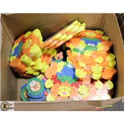 BOX OF WOOD PUZZLES