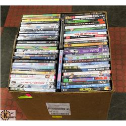 BOX OF ASSORTED NEW DVDS