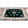 Image 1 : ESTATE 5'X8' AREA CARPET GREEN AND OFF WHITE AS IS