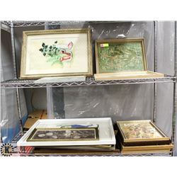 LARGE ESTATE LOT OF ASSORTED FRAMED PICTURES