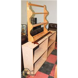 LOT OF 2 BOOKSHELVES (32"X12"X32") WITH 2 WALL