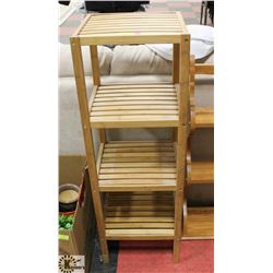 14.5"X13"X43.5" WOOD SLAT SHELF.