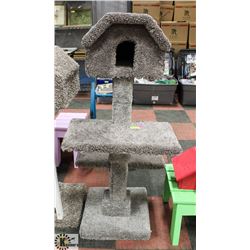 2 TONED 3 TIER CAT CONDO WITH HOUSE 53"H.