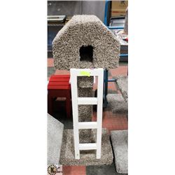 CAT CONDO WITH LADDER 45"H.