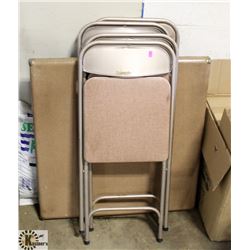 30.5" FOLDING TABLE WITH 4 CHAIRS.