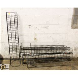 LOT OF 4 METAL MEDIA RACKS