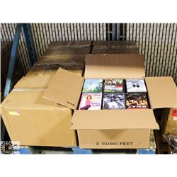 PALLET OF 6 BOXES ASSORTED DVDS.