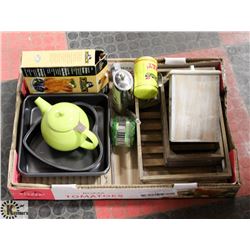 FLAT W/TEA STEEPER TEA POT & KITCHEN