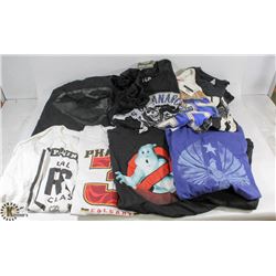 BOX OF ASSORTED MEDIUM SHIRTS.