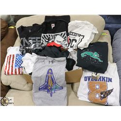 BOX OF ASSORTED LARGE SHIRTS.