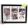 Image 1 : 3 SIGNED AND FRAMED EDMONTON OILERS TEAM CARDS