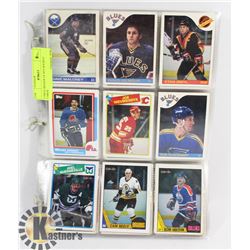 LARGE BINDER OF 80'S HOCKEY CARDS