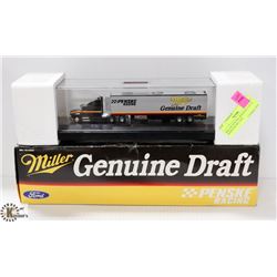 MILLER GENUINE WINSTON CUP 18 WHEELER DIE CAST.