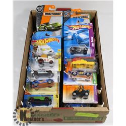 FLAT OF ASSORTED HOTWHEELS & MATCHBOX.